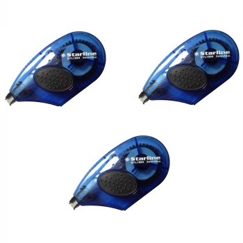 03 pezzi Correttore a nastro  5mm x 8 metri Starline Foto prodotto