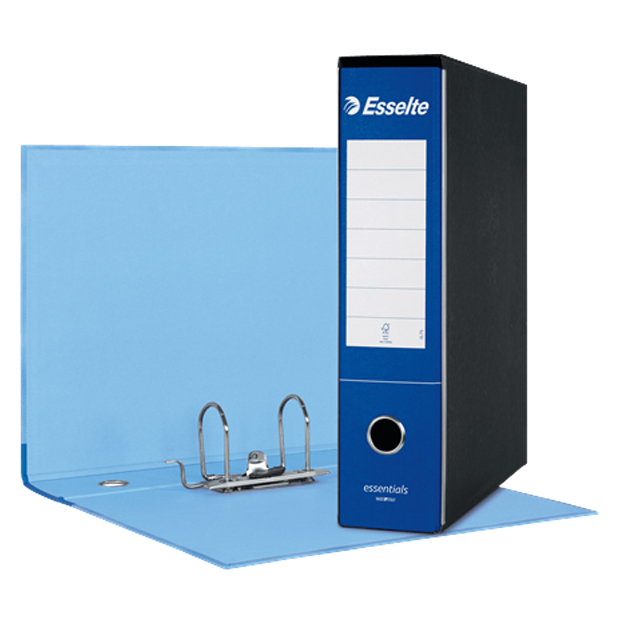 Registratore Essentials G75 - dorso 8 cm - protocollo 23x33 cm - blu - Esselte Foto prodotto