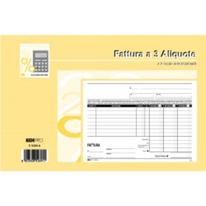 BLOCCO FATTURE 3 ALIQUOTE Foto prodotto