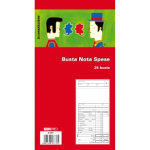 BLOCCO 25 BUSTE NOTA SPESE Foto prodotto